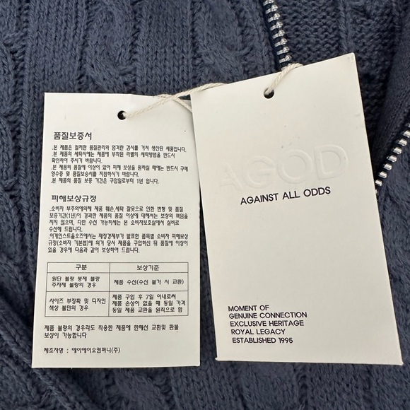 Musinsa Navy Quarter Zip Sweater - Picture 4 of 5